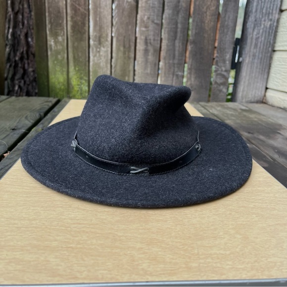 Pendleton 100% Wool Fedora Brimmed Hat In Charcoal Gray - Picture 12 of 16
